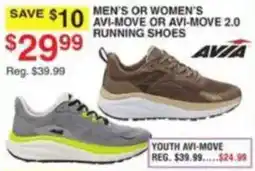 Dunham's Sports Avia men's or women's avi-move or avi-move 2.0 running shoes offer