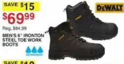 Dunham's Sports DeWalt men's 6" ironton steel toe work boots offer