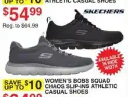 Dunham's Sports Skechers women's bobs squad chaos slip-ins athletic casual shoes offer