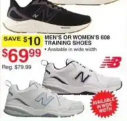 Dunham's Sports New Balance men's or women's 608 training shoes offer