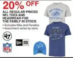 Dunham's Sports 47 Detroit Lions NFL Tees and Headwear offer