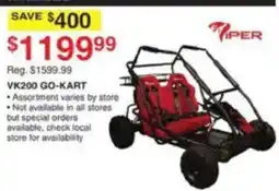 Dunham's Sports Piper vk200 go-kart offer