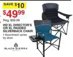 Dunham's Sports Black Sierra Hd xl director's or xl padded silverback chair offer