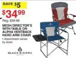 Dunham's Sports Black Sierra Mesh Director's With Table Or Alpha Ventback Hard Arm Chair offer