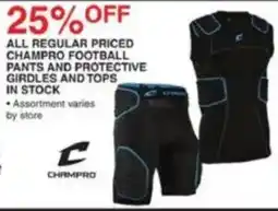 Dunham's Sports Champro football pants and protective girdles and tops offer