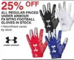 Dunham's Sports Under Armour F9 Nitro Football Gloves offer