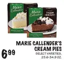 Foodarama Marie Callender's cream pies offer