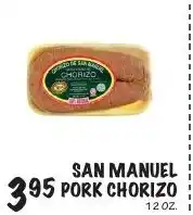 Foodarama San manuel pork chorizo offer