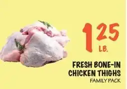Foodarama Fresh bone-in chicken thighs family pack offer
