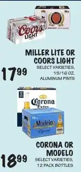 Foodarama Miller Lite or Coors Light offer