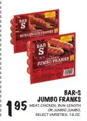 Foodarama Bar-s jumbo franks offer