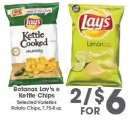 Arteagas Food Center Botanas Lay's o Kettle Chips offer