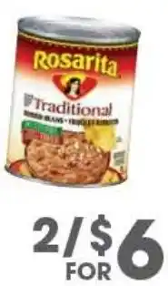 Arteagas Food Center Rosarita traditional refried beans offer