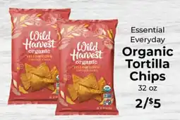 Sunset Foods Wild Harvest organic tortilla chips offer