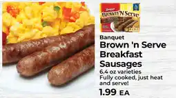 Sunset Foods Banquet Brown 'n Serve Breakfast Sausages offer