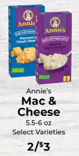 Sunset Foods Annie's Mac & Cheese offer