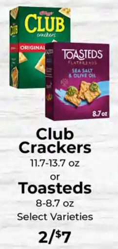 Sunset Foods Club Crackers or Toasteds offer