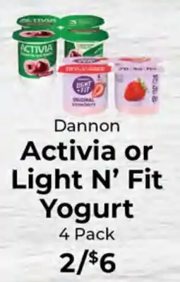 Sunset Foods Dannon Activia or Light N' Fit Yogurt offer