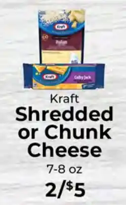 Sunset Foods Kraft shredded or chunk cheese offer