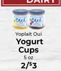 Sunset Foods Yoplait Oui Yogurt Cups offer