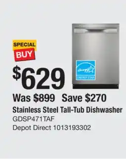The Home Depot Stainless Steel Tall-Tub Dishwasher offer