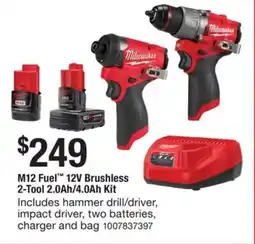 The Home Depot M12 Fuel 12V Brushless 2-Tool 2.0Ah/4.0Ah Kit offer