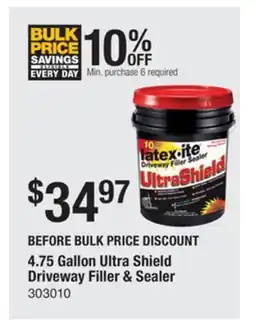 The Home Depot 4.75 Gallon Ultra Shield Driveway Filler & Sealer offer