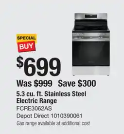 The Home Depot Frigidaire 5.3 cu. ft. Stainless Steel Electric Range offer