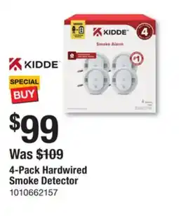 The Home Depot KIDDE 4-Pack Hardwired Smoke Detector offer