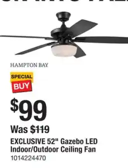 The Home Depot EXCLUSIVE 52 Gazebo LED Indoor/Outdoor Ceiling Fan offer