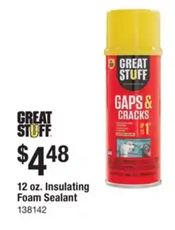 The Home Depot Great Stuff 12 oz. Insulating Foam Sealant offer