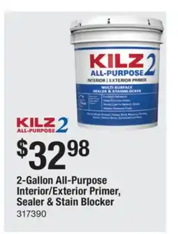The Home Depot 2-Gallon All-Purpose Interior/Exterior Primer, Sealer & Stain Blocker offer