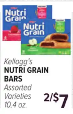 Cermak Fresh Market Kellogg's NUTRI GRAIN BARS offer