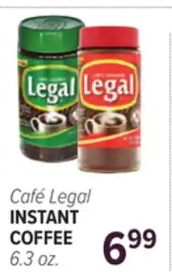 Cermak Fresh Market Café Legal INSTANT COFFEE offer
