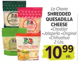 Cermak Fresh Market La Chona SHREDDED QUESADILLA CHEESE offer