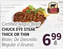 Cermak Fresh Market Certified Angus Beef CHUCK EYE STEAK THICK OR THIN offer