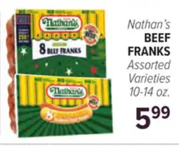 Cermak Fresh Market Nathan's BEEF FRANKS offer