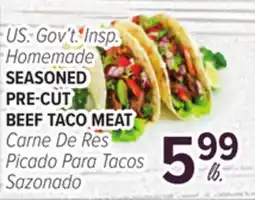 Cermak Fresh Market U.S. Gov't. Insp. Homemade SEASONED PRE-CUT BEEF TACO MEAT offer