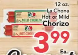 Eurofresh Market La Chona Hot or Mild Chorizo offer