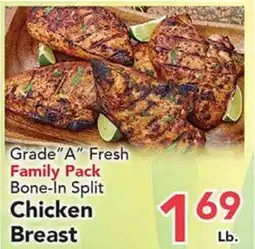 Eurofresh Market Grade A Fresh Family Pack Bone-In Split Chicken Breast offer