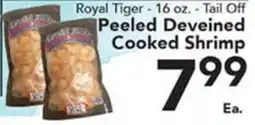 Eurofresh Market Royal Tiger - 16 oz. - Tail Off Peeled Deveined Cooked Shrimp offer
