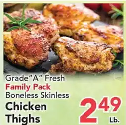 Eurofresh Market Grade A Fresh Family Pack Boneless Skinless Chicken Thighs offer