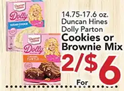 Eurofresh Market 14.75-17.6 oz. Duncan Hines Dolly Parton Cookies or Brownie Mix offer