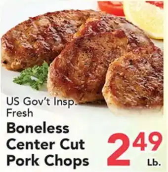 Eurofresh Market US Gov't Insp. Fresh Boneless Center Cut Pork Chops offer
