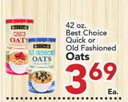 Eurofresh Market 42 oz. Best Choice Quick or Old Fashioned Oats offer