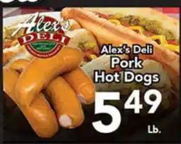 Eurofresh Market Alex's Deli Pork Hot Dogs offer