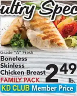 Eurofresh Market Grade A Fresh Boneless Skinless Chicken Breast offer