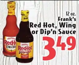 Eurofresh Market 12 oz. Frank's Red Hot, Wing or Dip'n Sauce offer