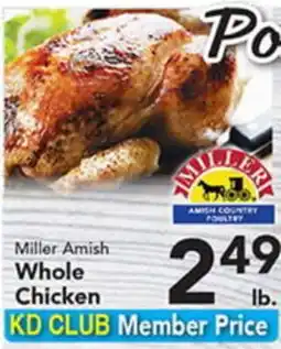 Eurofresh Market Miller Amish Whole Chicken offer