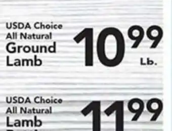 Eurofresh Market USDA Choice All Natural Ground Lamb offer